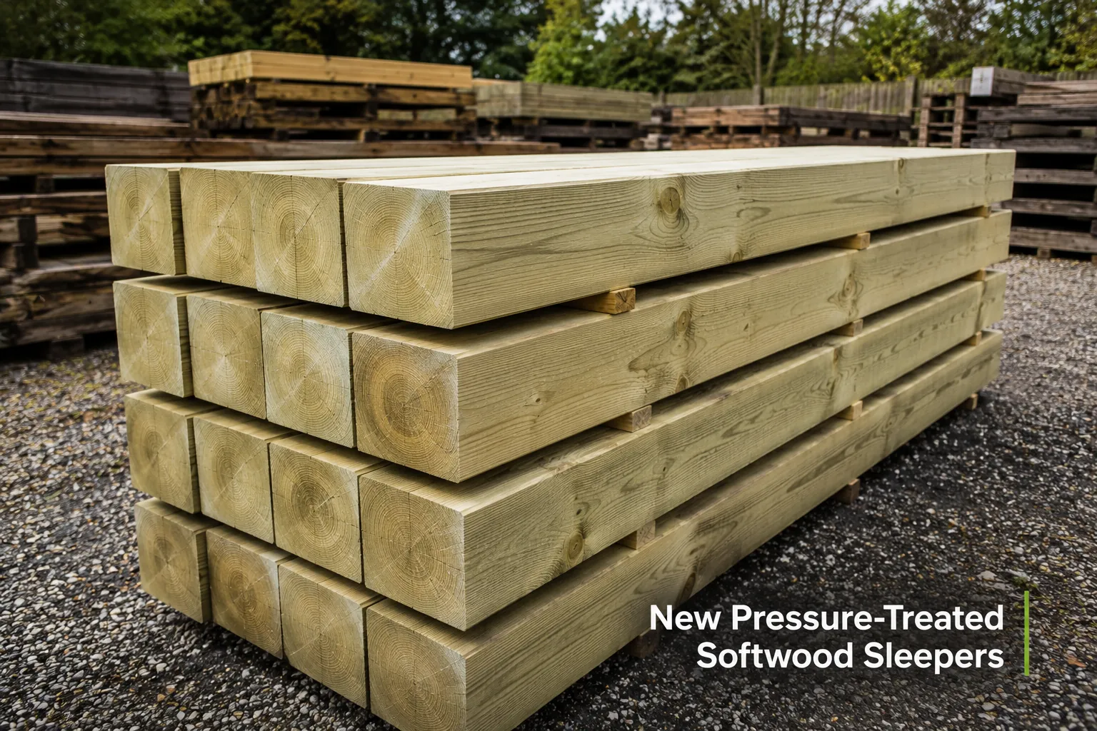 New softwood sleepers for raised beds in Barnstaple